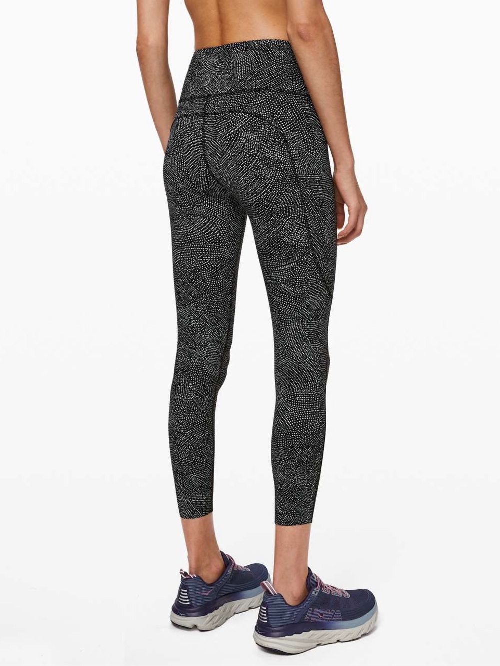 🖤Lululemon Fast and Free Tight ll 25” Leggings Free Spirit Ice Grey Black Size 8